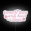 RGB Pink Neon Sign featuring Flowers and Twinkling Starlight Accents