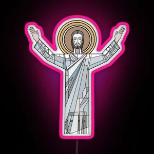 Touchdown Jesus RGB Neon Sign