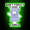 Vibrant Neon Sign Featuring Towelie Character from South Park Cartoon Series