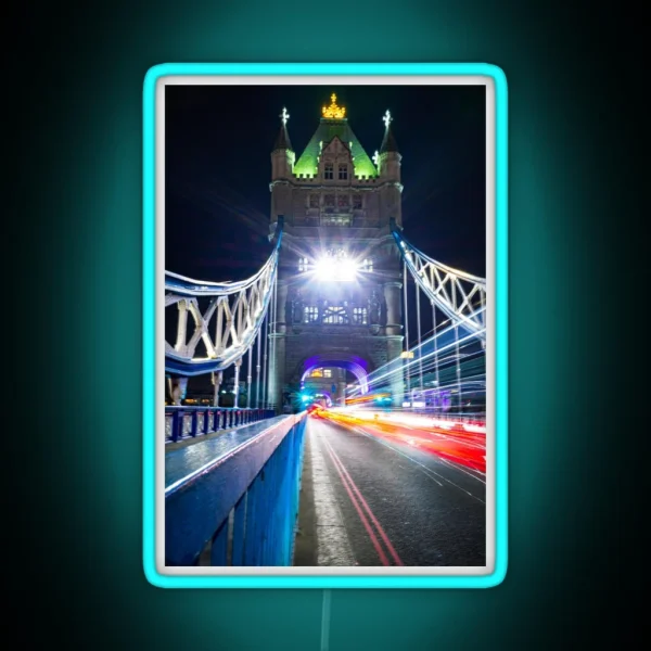 Tower Bridge Light Trails RGB Neon Sign