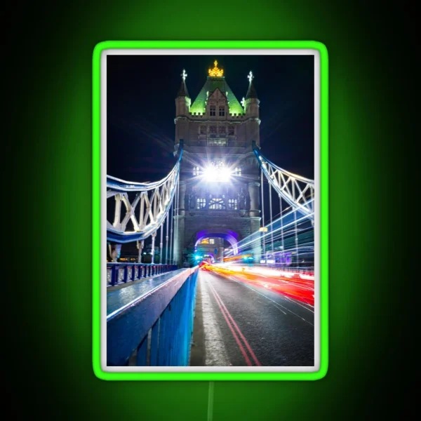 Tower Bridge Light Trails RGB Neon Sign