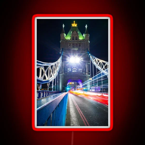 Tower Bridge Light Trails RGB Neon Sign