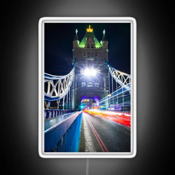 Tower Bridge Light Trails RGB Neon Sign