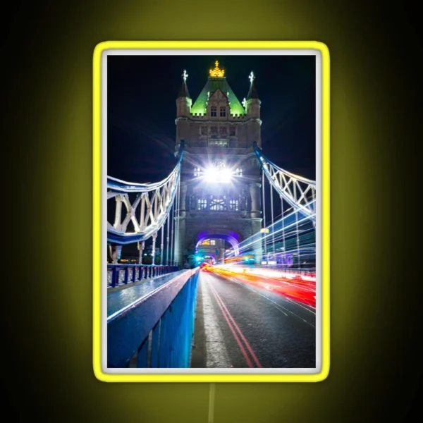 Tower Bridge Light Trails RGB Neon Sign