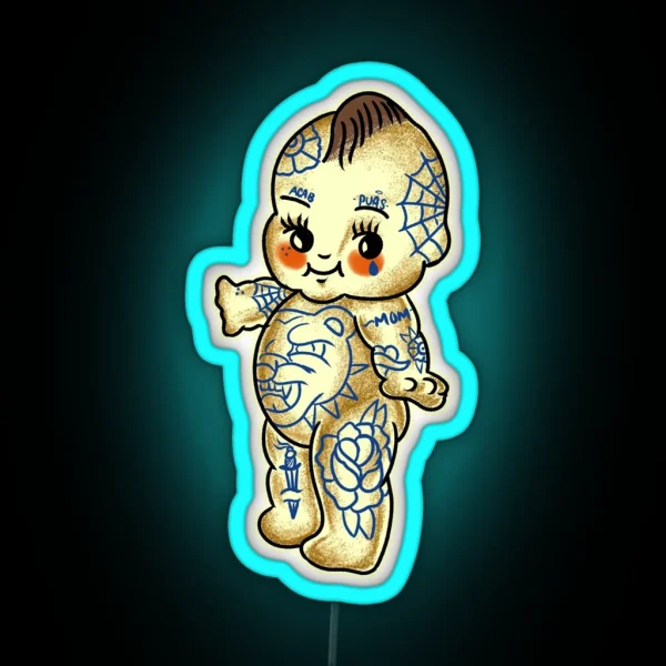 Traditional Baby Tattoo RGB Neon Sign