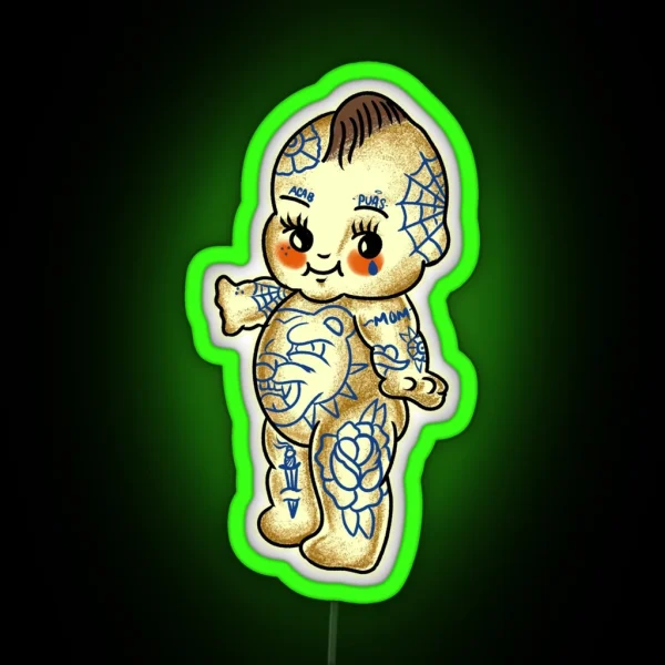 Traditional Baby Tattoo RGB Neon Sign
