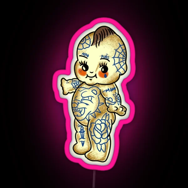 Traditional Baby Tattoo RGB Neon Sign