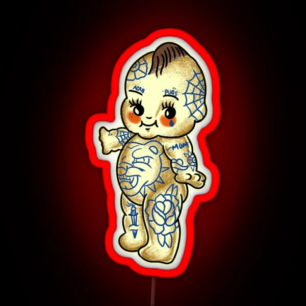 Traditional Baby Tattoo RGB Neon Sign