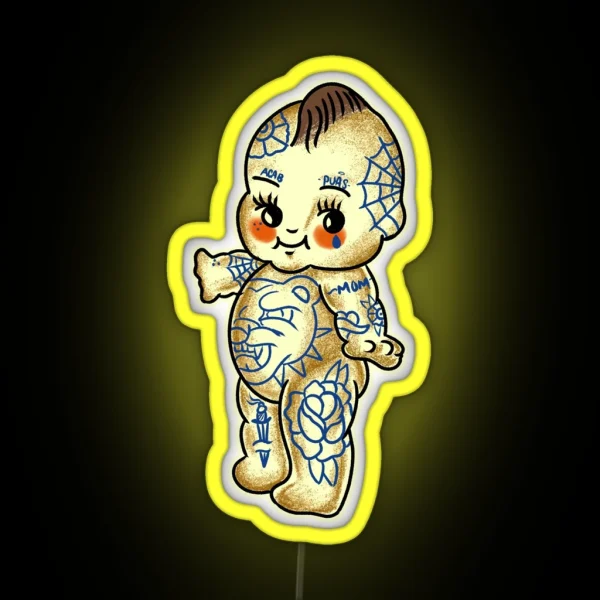 Traditional Baby Tattoo RGB Neon Sign