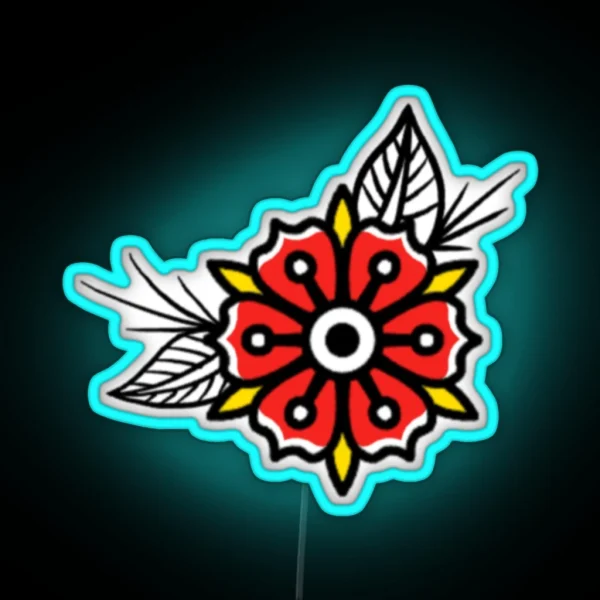 Traditional Flower RGB Neon Sign