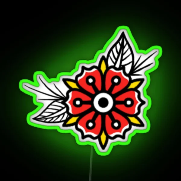 Traditional Flower RGB Neon Sign