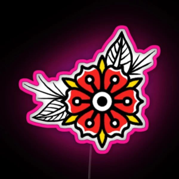 Traditional Flower RGB Neon Sign