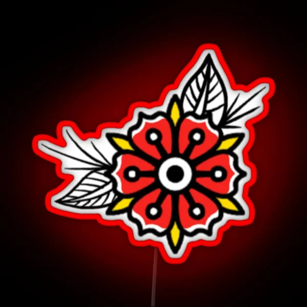 Traditional Flower RGB Neon Sign