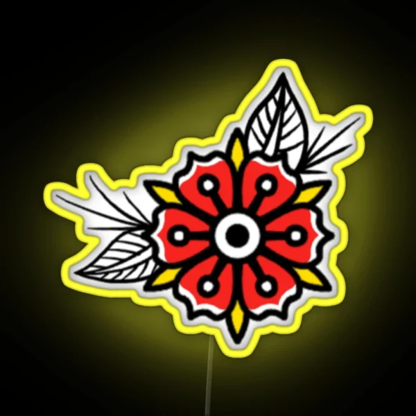 Traditional Flower RGB Neon Sign