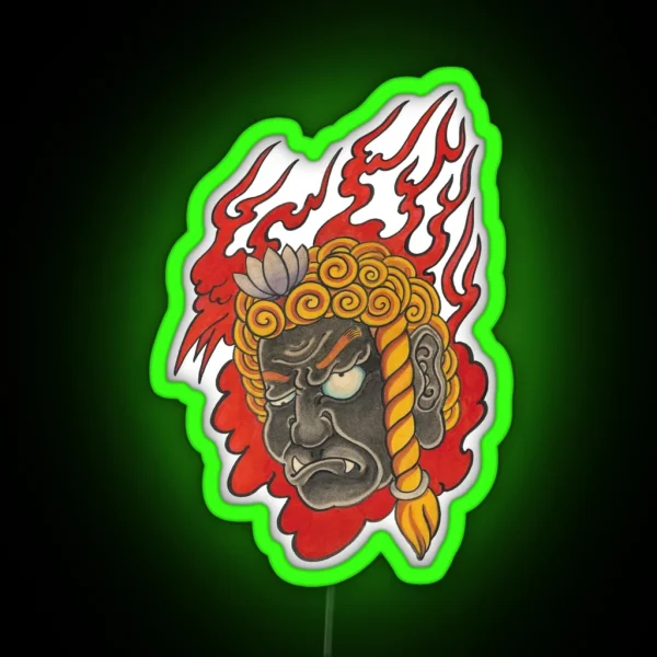Traditional Japanese Irezumi Fudo Myo RGB Neon Sign