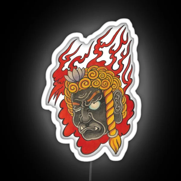 Traditional Japanese Irezumi Fudo Myo RGB Neon Sign