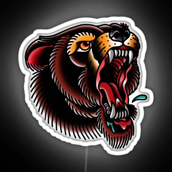 Traditional Mighty Bear RGB Neon Sign