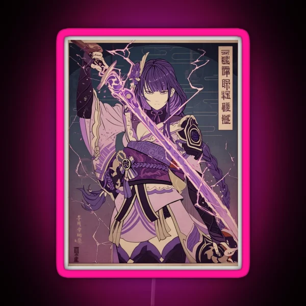 Traditional Raiden Shogun RGB Neon Sign