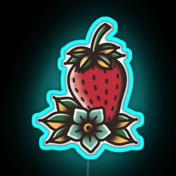 TRADITIONAL STRAWBERRY RGB Neon Sign