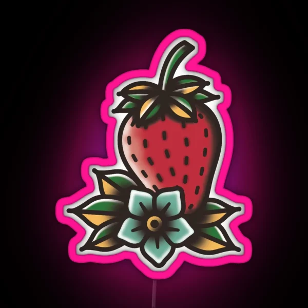 TRADITIONAL STRAWBERRY RGB Neon Sign