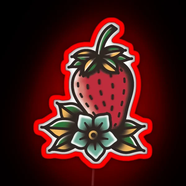 TRADITIONAL STRAWBERRY RGB Neon Sign