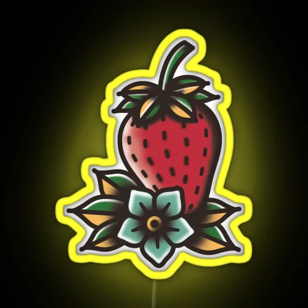 TRADITIONAL STRAWBERRY RGB Neon Sign
