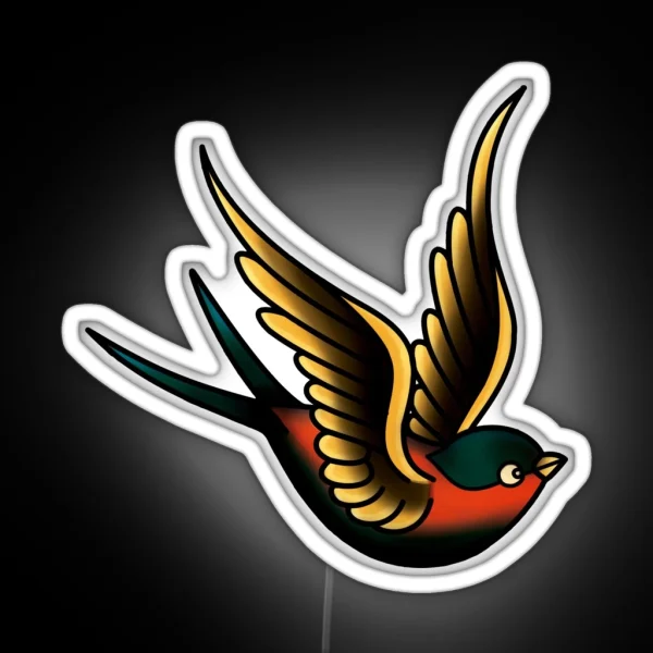 Traditional Swallow RGB Neon Sign