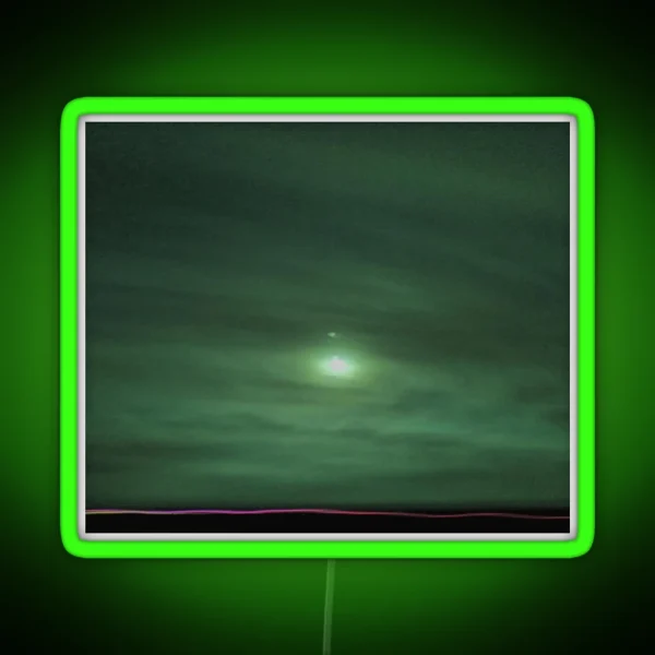 Traffic Trail With Moonlight Over The Horizon RGB Neon Sign