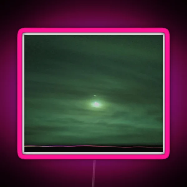 Traffic Trail With Moonlight Over The Horizon RGB Neon Sign