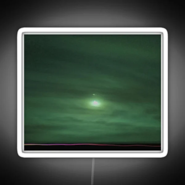 Traffic Trail With Moonlight Over The Horizon RGB Neon Sign