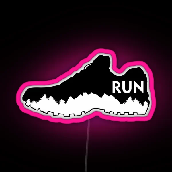 Trail Running Running Shoe RGB Neon Sign