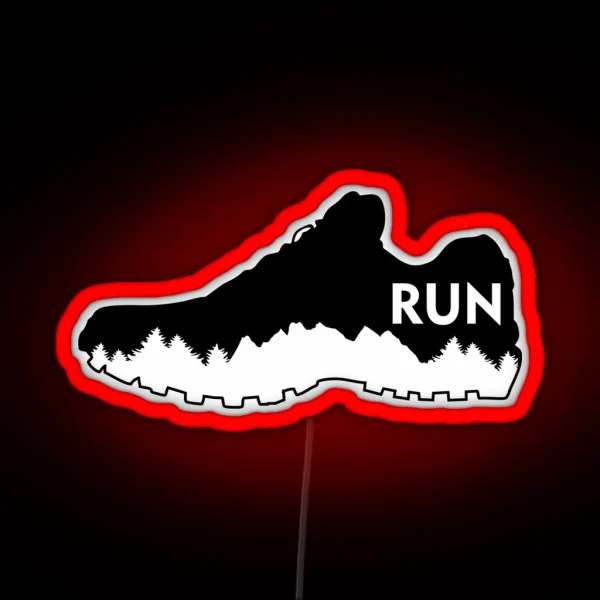 Trail Running Running Shoe RGB Neon Sign