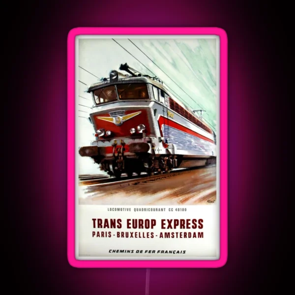 Trans Europe Express Vintage RGB Neon Sign