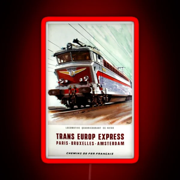 Trans Europe Express Vintage RGB Neon Sign