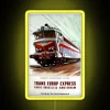 Classic Trans European Railway Station Retro Style RGB LED Sign Decor