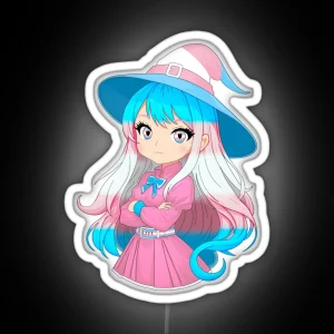 Transgender Cute Anime Witch MTF RGB Neon Sign