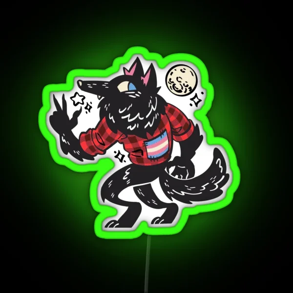 Transgender Werewolf RGB Neon Sign