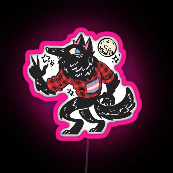 Transgender Werewolf RGB Neon Sign