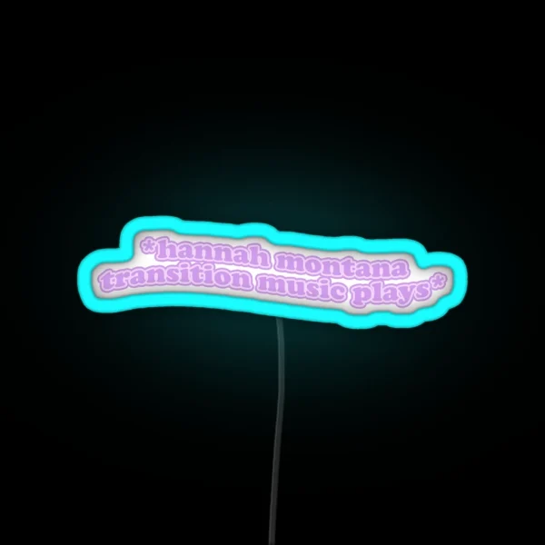 Transition Music Plays RGB Neon Sign