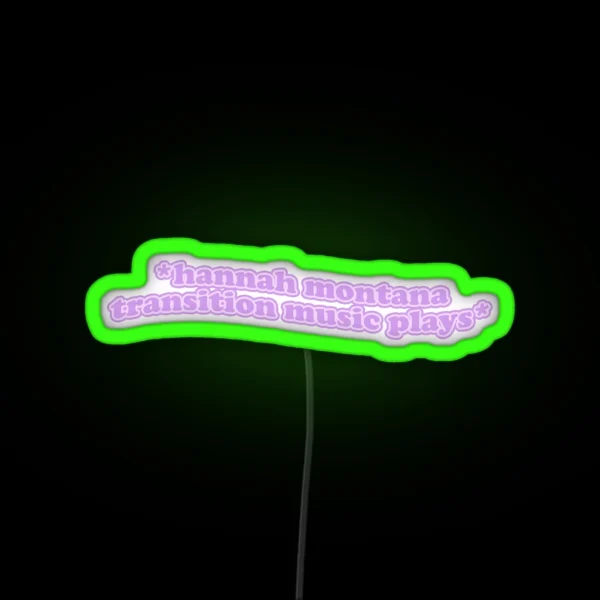 Transition Music Plays RGB Neon Sign