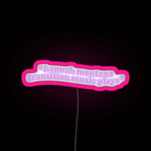 Transition Music Plays RGB Neon Sign