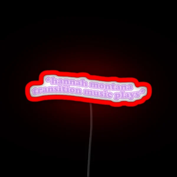 Transition Music Plays RGB Neon Sign