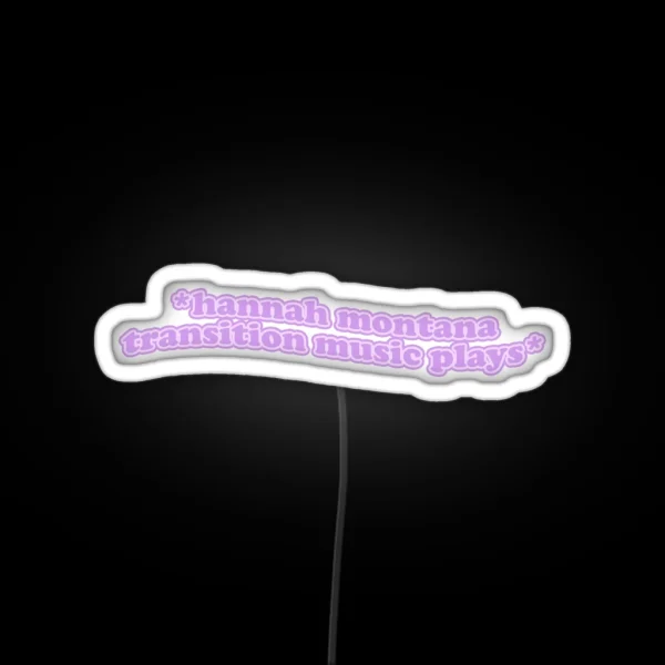 Transition Music Plays RGB Neon Sign