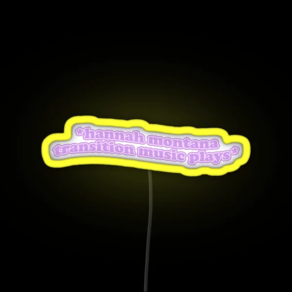 Transition Music Plays RGB Neon Sign