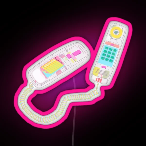 Translucent 90s Phone RGB Neon Sign
