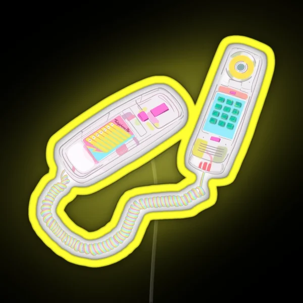 Translucent 90s Phone RGB Neon Sign