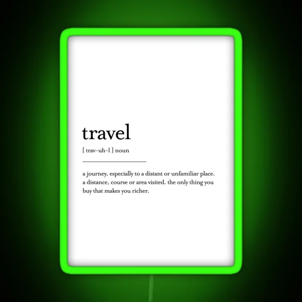 Travel RGB Neon Sign