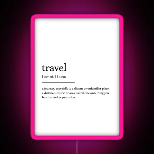 Travel RGB Neon Sign