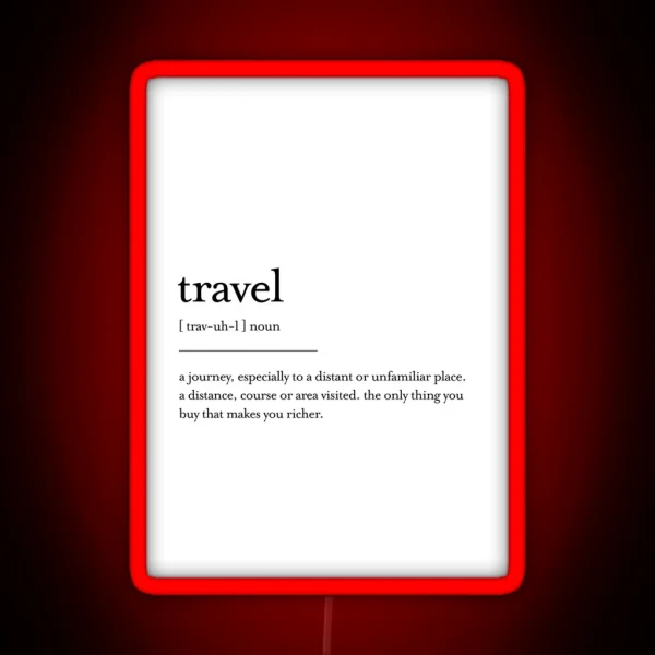 Travel RGB Neon Sign