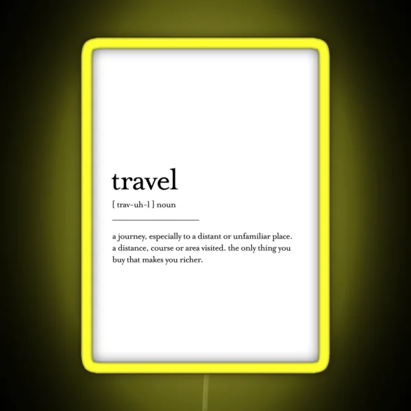 Travel RGB Neon Sign